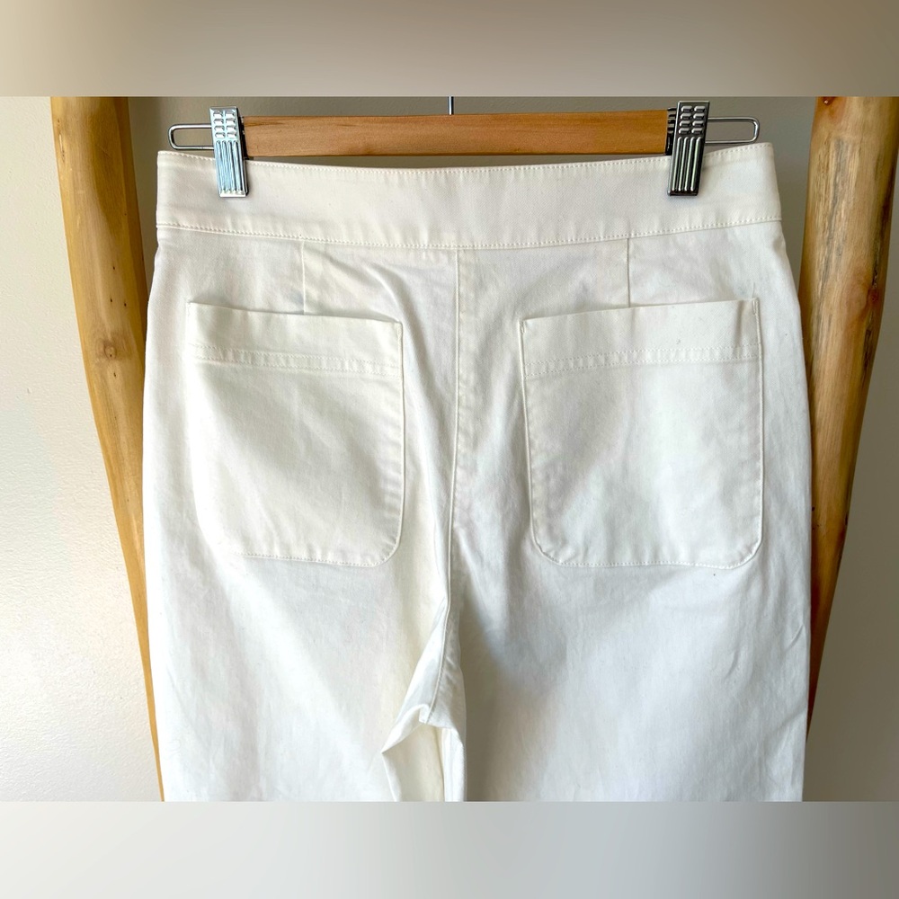 Aritzia Babaton The Group Walsh White Cropped Ankle Straight Leg Pants Size 4 - Picture 9 of 13